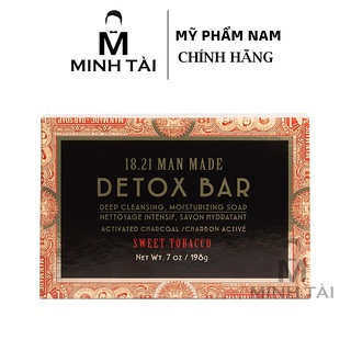 Xà Phòng Toàn Thân 18.21 Man Made Detox Bar ( Làm Sạch Sâu ) 198g - Hàng Chính Hãng