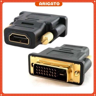 Đầu Chuyển DVI Chuẩn 24+1 Sang HDMI Đầu Đực sang Cái Giá Rẻ ARIGATO
