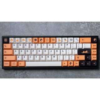 Bộ keycap PBT Mika Dog Theme, Soy Milk in Dye-sub nút bàn phím cơ - cherry profile - phù hợp các layout bàn phím cơ bản