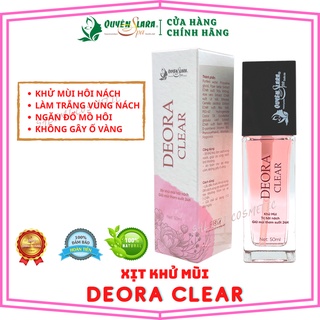 Xịt Khử Mùi Hôi Nách DEORA CLEAR - Khử Mùi Hôi Nách, Hôi Chân, Thâm Nách, Ra Mồ Hôi Nách - 50 ml - HÀNG CHÍNH HÃNG