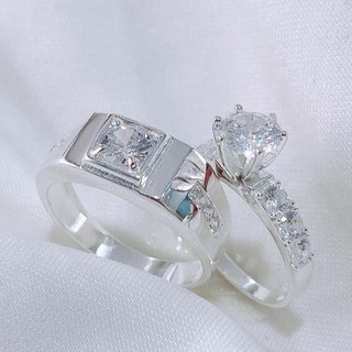 NHẪN ĐÔI NHẪN CẶP BẠC TA GẮN ĐÁ SIÊU SANG CHẢNH - NHẪN CẶP BIBI SILVER