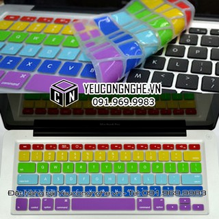 Miếng phủ bàn phím Macbook màu sắc cầu vồng giữ sạch keyboard