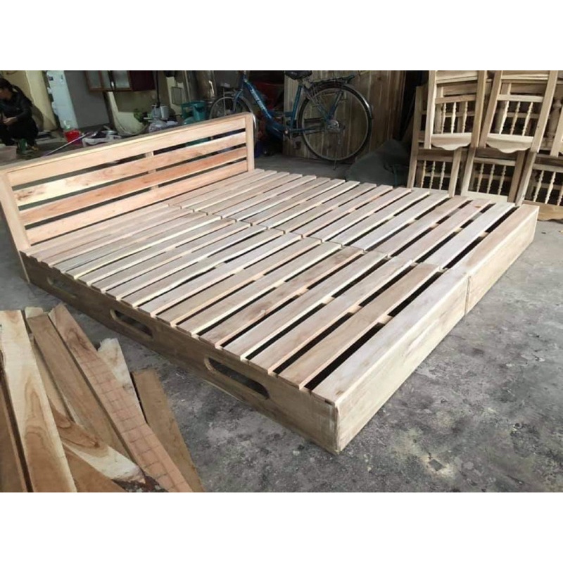 GIƯỜNG PALLET GỖ XOAN CAO 20CM