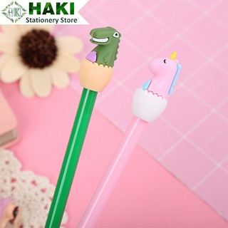 Bút bi nước mực gel hoạt hình HAKI, bút bi cute hình khủng long dễ thương B20