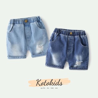 Quần Jean  cho bé WELLKIDS, quần short bò bé trai phong cách thời trang (kz3238)