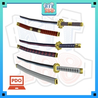 Mô hình giấy Anime Game 3 Thanh Katana của Zoro tỉ lệ 1:1 (Roronoa Zoros Three Swords) - One Piece