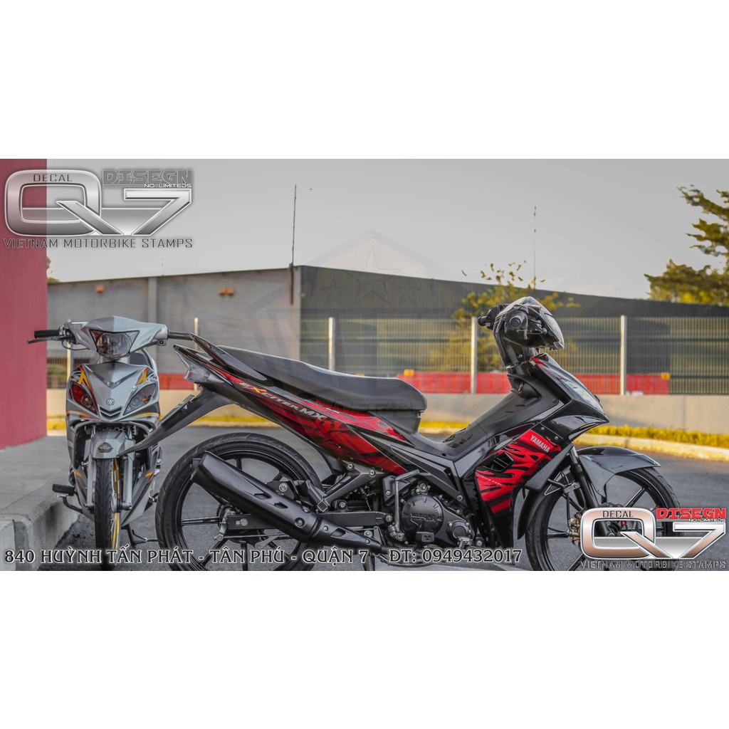 TEM RỜI EXCITER 2010 LỬA ĐỎ ĐEN