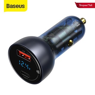 Tẩu Sạc Trên Xe Ô Tô Baseus 65W Hai Cổng USB Hỗ Trợ Sạc Nhanh 4.0 3.0 Cho Huawei SCP IPhone X XS 11 Pro