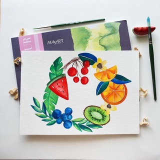 [DA ĐEN] Giấy MayArt 300gsm Water Color 12 Sheet