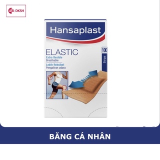Băng cá nhân Hansaplast Elastic (hộp 20 miếng) - Bằng vải co giãn và cực kỳ thoáng khí - Thương hiệu số 1 của Đức