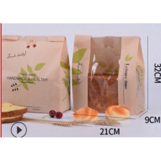 Combo 100 túi bánh mỳ hoa cúc dọc ngang mẫu lá