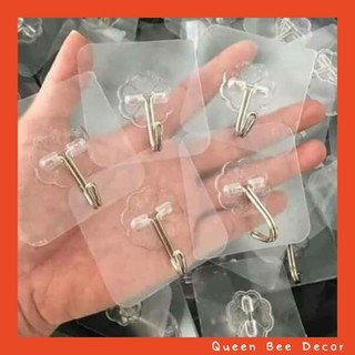 Combo 10 Móc Treo Đồ Trong Suốt Thần Thánh (Tối Đa 5kg) - Móc Treo Đồ Dán Tường Siêu Dính Siêu Chịu Lực