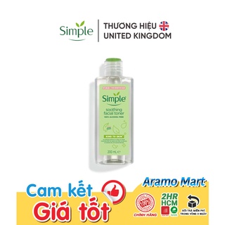 [FREESHIP] Nước Hoa Hồng Soothing Facial Toner Simple cân bằng ẩm cho da 200ml ＊AramoMart＊