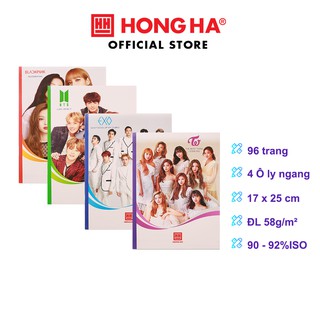 Vở 4 ô ly 96 trang Hồng Hà South Star Kpop 0752 dành cho học sinh miền Trung - Nam (10 quyển)