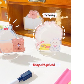 Bảng Nhựa Mica Viết Ghi Chú Kèm Bút Xóa Được Trang Trí Bàn Học Ins Giasico