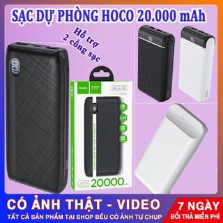 SẠC DỰ PHÒNG CHÍNH HÃNG HOCO 20.000mAh | Đa Cổng - Tốc Độ Đầu Ra Lên Đến 2.1A | Lỗi 1 Đổi 1 - 11000