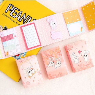 [Mã LIFEBOOK2 giảm 10% đơn 0Đ] Giấy Note Thỏ Xinh Dạng Quyển Sổ Nhỏ Cầm Tay Tiện Lợi Mang Theo H125