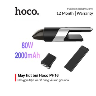 Máy hút bụi cầm tay mini Hoco PH16 chất liệu nhựa ABS + PC chắc chắn dễ dàng sử dụng