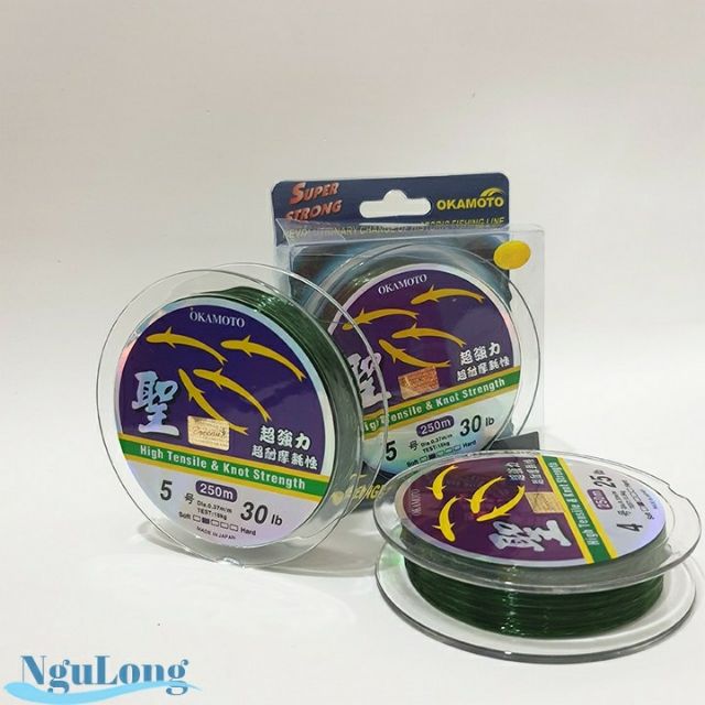 Cước câu OKAMOTO ( Cước thánh 4 con cá) 250m