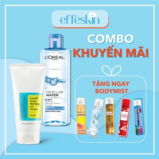 Combo Gel Rửa Mặt COSRX Low pH Good Morning Gel Cleanser 150ml và Nước tẩy trang L'Oreal Paris EFFESKIN