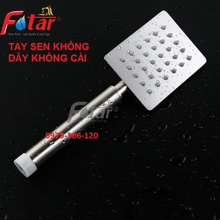 [SALE SỐC] Tay sen tắm 100% INOX 304 TS1 KHÔNG DÂY KHÔNG CÀI TAY SEN vuông INOX hạt nước to phun nước mạnh