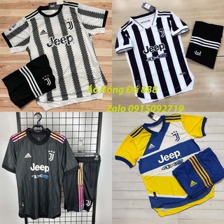 Áo Bóng Đá, Áo Đá Banh CLB Juventus Sân Nhà, Sân Khách 2021/2022 - Chuẩn Mẫu Thi Đấu - Vải Polyester Gai Thái