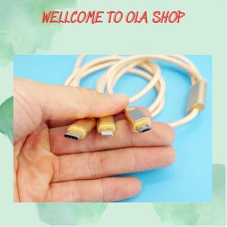 Dây Sạc điện thoại 3 in 1 Đầu Bọc Dù