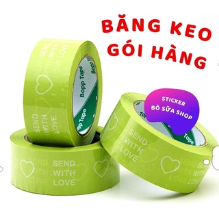Băng keo Thank you, Send with love, I love this, Cinnamoroll đóng gói chuyên nghiệp dán thùng hàng đáng yêu