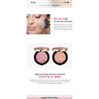 Phấn má hông 3D Renoma Lareine Marble Blusher #01(hồng phấn),#02(hồng cam) 12g