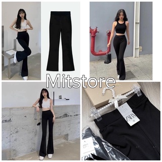 [Mã FAMARAL1 giảm 10K đơn 50K] Quần vải ống loe mặc tôn dáng, quần ống loe chất vải mềm mịn màu đen