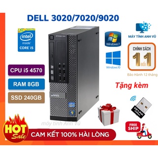 Cây Máy Tính Cũ Máy Bộ Văn Phòng Giá Rẻ - Dell Optiplex 3020/7020/9020 ( I5 4570/8G/SSD240G ) - Bảo Hành 12 Tháng