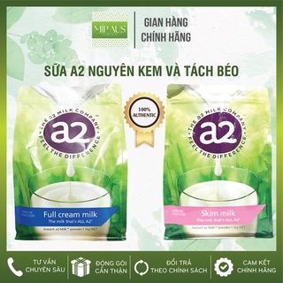 Sữa A2 Úc, Sữa Tươi Nguyên Kem và Tách Kem Dạng Bột gói - 1kg