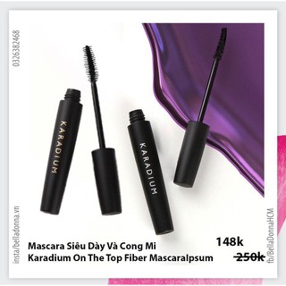 Mascara Siêu Dày Và Cong Karadium On The Top Fiber Mascara (Đen) #Volume Dày Mi