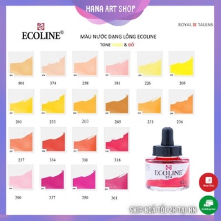 (P1 Vàng -Đỏ) Màu nước Ecoline - Màu nước dạng lỏng