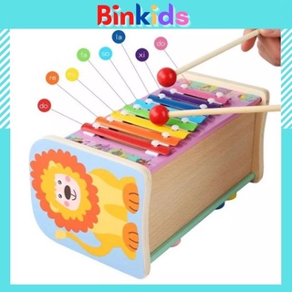 Đồ Chơi Đập Chuột 3 in 1 Hình Sư Tử Bằng Gỗ Cao Cấp Cho Bé
