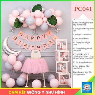 Set trang trí sinh nhật bé gái đẹp PC041 #TrangTriSinhNhat