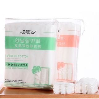 Bông Tẩy Trang Mẫu Mới Túi Rút Tiện Lợi 3 Lớp Dày Dặn 222 Miếng Làm Sạch Da Lameilla