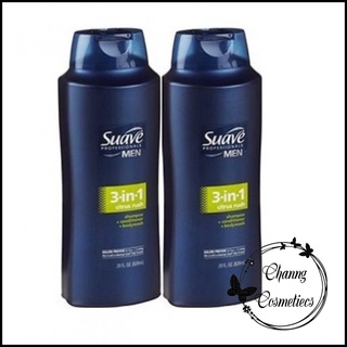 SỮA TẮM, DẦU GỘI XẢ NAM SUAVE MEN 3 IN 1 828ML