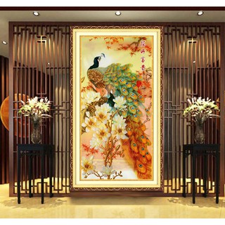 Tranh thêu chữ thập chỉ lụa công HH0701