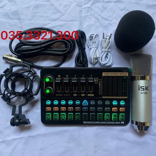 Bộ Mic Hát Thu âm livestream Sao Cạc K500- Mới nhất có auto + Micro ISK AT350 dây lives
