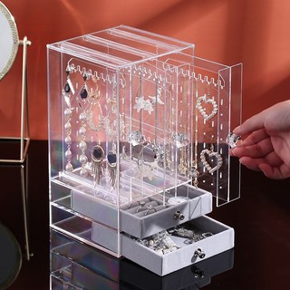 ( free ship ) hộp treo bông tai đa năng trong suốt mẫu mới cao cấp