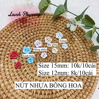 Nút Áo Nhựa Bông Hoa (set 10 cái)