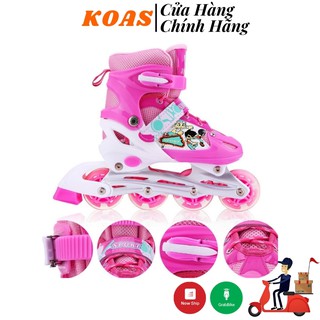 Giày Trượt Patin Cơ Bản Cho Trẻ Em Tặng Mũ Và Đồ Bảo Hộ