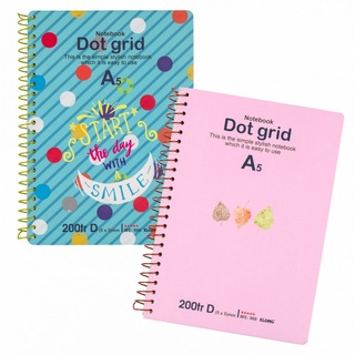Sổ lò xo ruột chấm Dot Grid A5 - 200 trang Klong 968