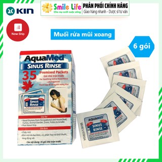 SMILE LIFE | [6 gói] Muối pha rửa mũi xoang Aquamed ®