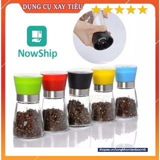 [HÀNG LOẠI I] Dụng cụ xay tiêu, lọ xay tiêu, cối xay tiêu lưỡi sắc bén, chai thủy tinh trong suốt