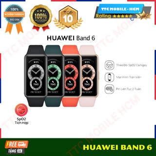 Vòng Đeo Tay Thông Minh HUAWEI Band 6 | Theo Dõi SpO2 Cả Ngày | Màn Hình Tràn Viền | Pin Liên Tục 2 Tuần | NGUYÊN SEAL