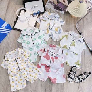 Set bộ Pijama/ Bộ đồ ngủ 5 màu mặc nhà xinh xắn cho bé trai bé gái