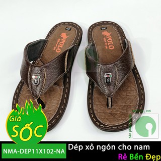 Dép lê kẹp của nam thời trang xỏ ngón siêu bền hàng mới nhất năm - NMA-DEP11X102-NA (Màu nâu đậm)