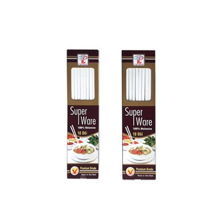 Đũa hộp thái Fataco nhựa Melamine màu Trắng/Nâu